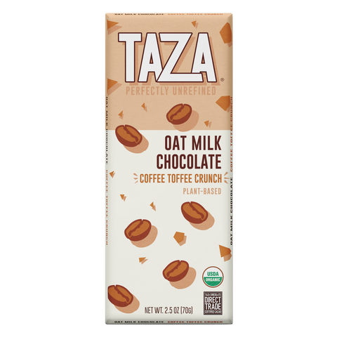 Taza Oat Milk Chocolate Bar with Coffee Toffee Crunch 