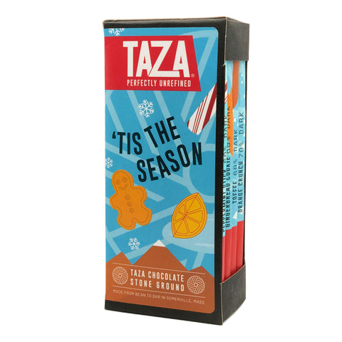 Taza Holiday 4-Bar Bundle dark chocolate gift